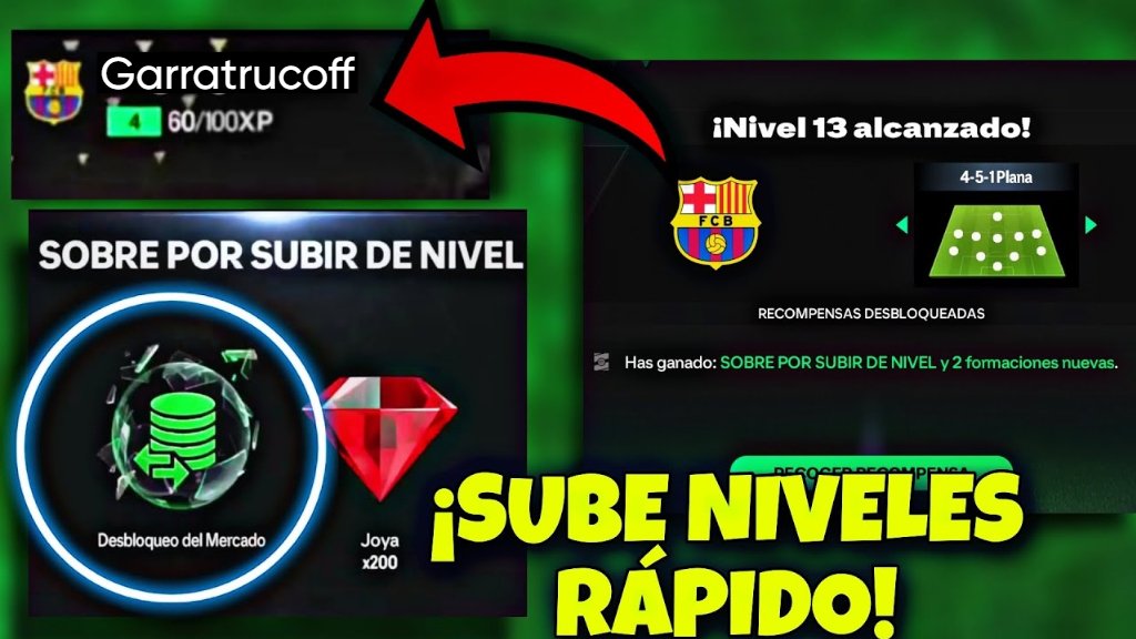 Subir de nivel en fc mobile